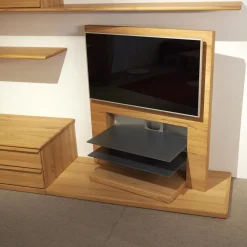 Team 7 Wohnwände & Tv-Lowboards|Wohnwand Opus Kernbuche Mit Drei Schubladen Und Drei Klappen