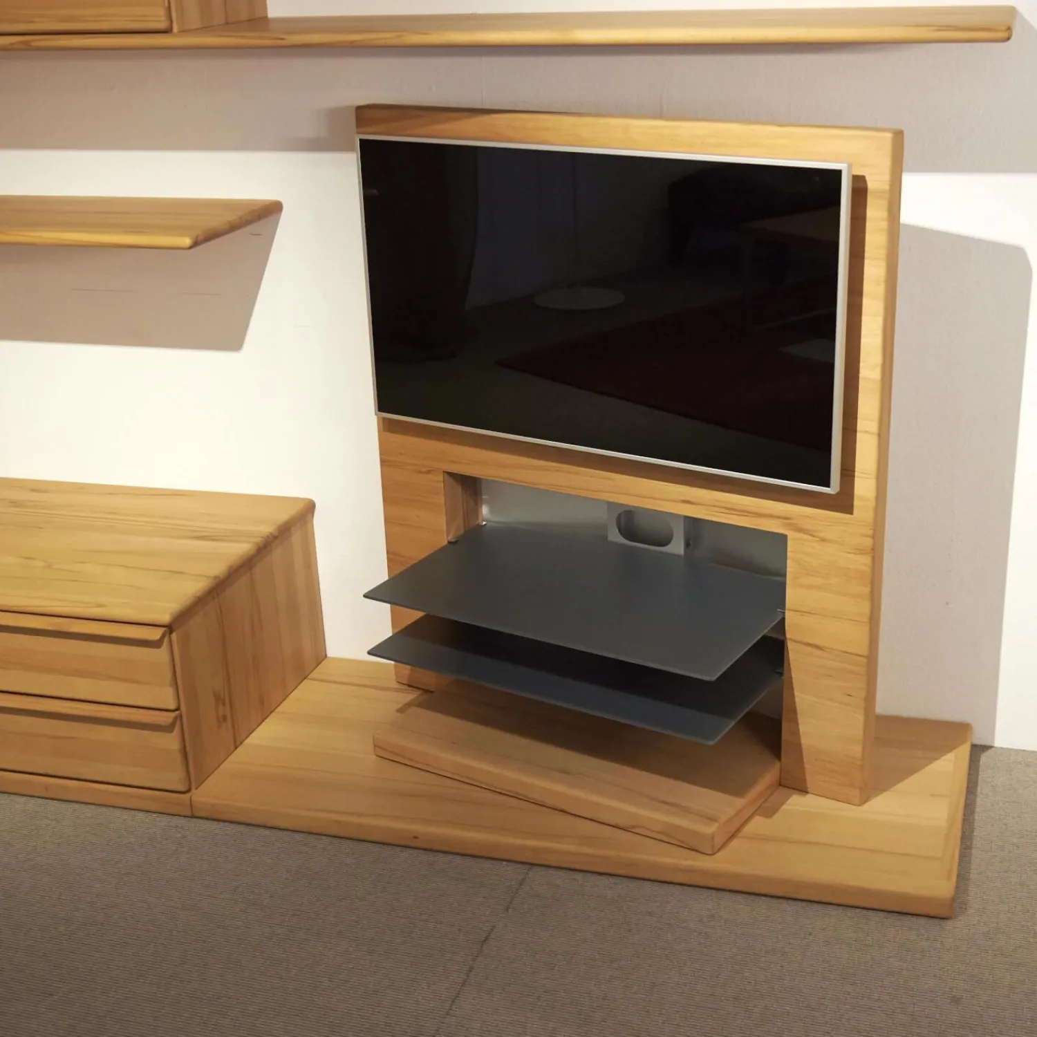 Team 7 Wohnwände & Tv-Lowboards|Wohnwand Opus Kernbuche Mit Drei Schubladen Und Drei Klappen