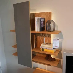 Voglauer Wohnwände & Tv-Lowboards|Wohnwand Opus Wildeiche Akzent Beton