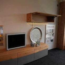 Voglauer Wohnwände & Tv-Lowboards|Wohnwand Opus Wildeiche Akzent Beton