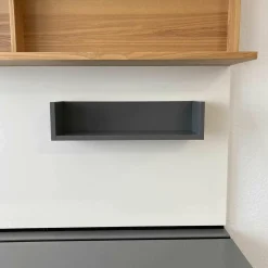 Priel Wohnwände & Tv-Lowboards|Wohnwand Pesaro Dunkelgrau Kernesche mit Beleuchtung