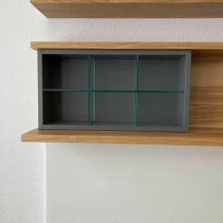 Priel Wohnwände & Tv-Lowboards|Wohnwand Pesaro Dunkelgrau Kernesche mit Beleuchtung