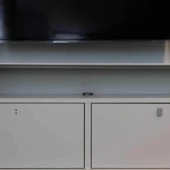 Interlübke Wohnwände & Tv-Lowboards|Wohnwand Regal Studimo Front Klarglas Schwarz Korpus Weiß in M01