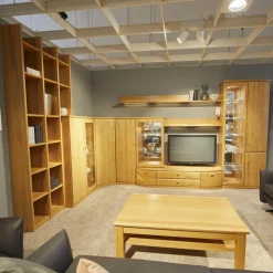 Rietberger Möbelwerke Wohnwände & Tv-Lowboards|Wohnwand Savera Kernbuche Mit Beleuchtung