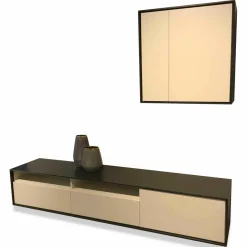 Hülsta Wohnwände & Tv-Lowboards|Wohnwand Scopia Holz Lackiert Weiß Grau