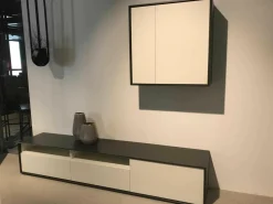 Hülsta Wohnwände & Tv-Lowboards|Wohnwand Scopia Holz Lackiert Weiß Grau