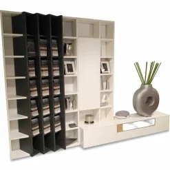 IRO Wohnwände & Tv-Lowboards|Wohnwand SE 7000 Lack Weiß Anthrazit