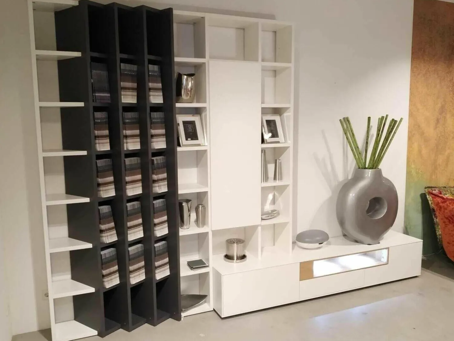 IRO Wohnwände & Tv-Lowboards|Wohnwand SE 7000 Lack Weiß Anthrazit