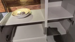 Venjakob Wohnwände & Tv-Lowboards|Wohnwand Sentino Lack Sand Matt Grau Absetzung Spaltholz Nussbaum Geölt Mit Beleuchtung Und Fernbedinung