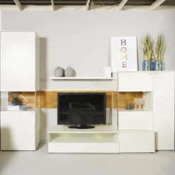 Venjakob Wohnwände & Tv-Lowboards|Wohnwand Sentino Lack Weiß Matt Inklusive Beleuchtung