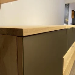 Wimmer Wohnwände & Tv-Lowboards|Wohnwand Signatura Rustikale Asteiche Bianco Akzente In Satinierten Bronzeglas Nickelfarbig Nickelfarbig