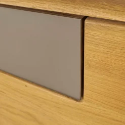 Wöstmann Wohnwände & Tv-Lowboards|Wohnwand Sineo Europäische Wildeiche Bohleneiche Gebürstet Mit Beleuchtung Und Mattglas-Akzent