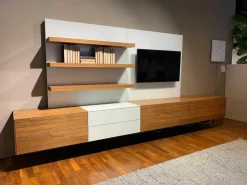 Kettnaker Wohnwände & Tv-Lowboards|Wohnwand Soma Korpus Innen Lack Matt Graphit Korpus Außen Nussbaum mit Beleuchtung