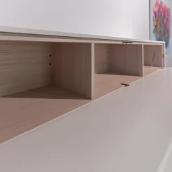 Lema Wohnwände & Tv-Lowboards|Wohnwand T30 Holz Lackiert 405 Latte Scocca 200 Glänzend Weiß 1107/1708