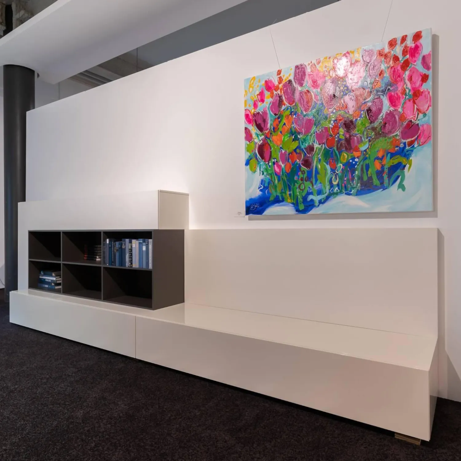 Lema Wohnwände & Tv-Lowboards|Wohnwand T30 Holz Lackiert 405 Latte Scocca 200 Glänzend Weiß 1107/1708