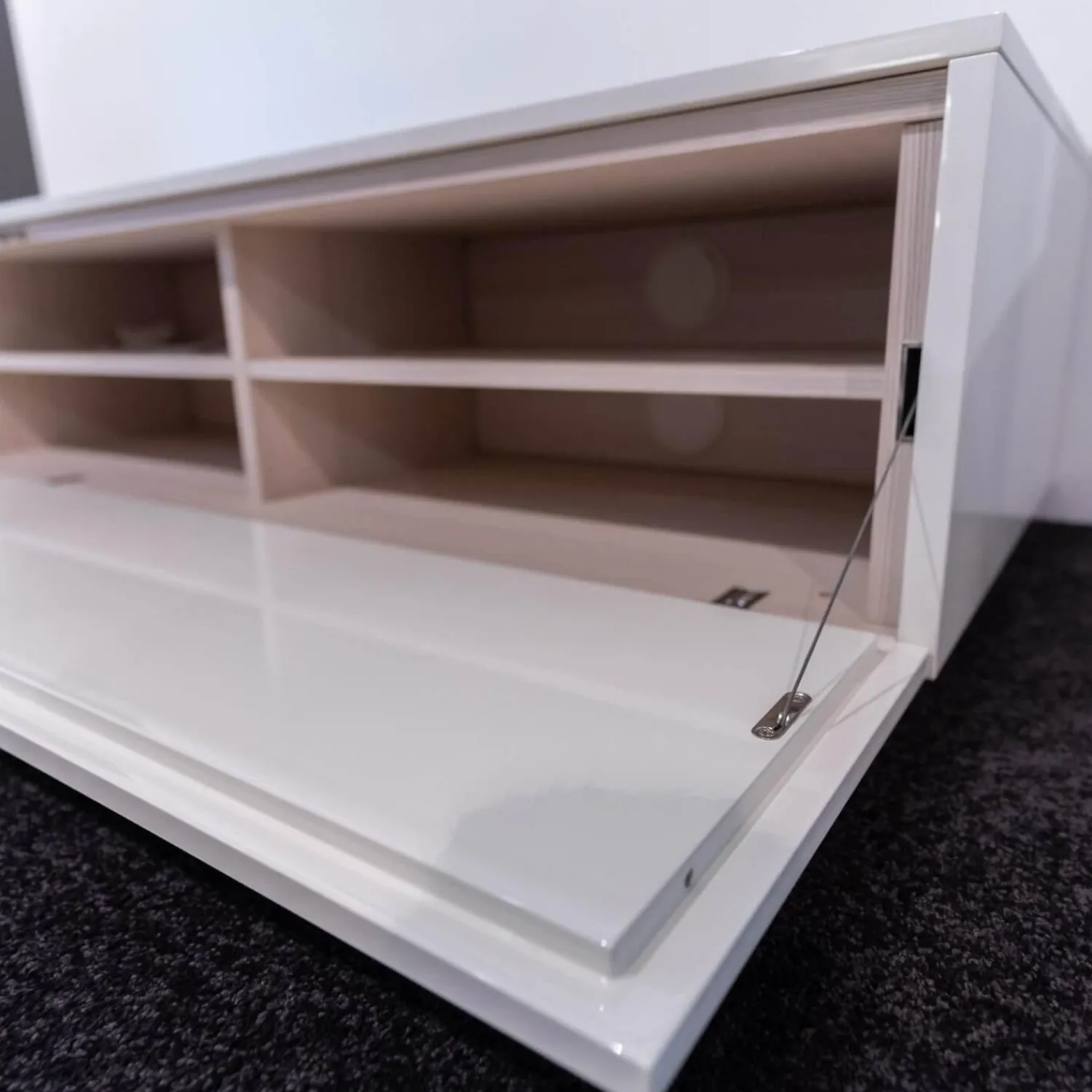 Lema Wohnwände & Tv-Lowboards|Wohnwand T30 Holz Lackiert 405 Latte Scocca 200 Glänzend Weiß 1107/1708