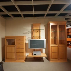 Wöstmann Wohnwände & Tv-Lowboards|Wohnwand Tessin Buche Massiv Mit Beleuchtung Und Flachtrafo