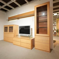 Wöstmann Wohnwände & Tv-Lowboards|Wohnwand Tessin Buche Massiv Inklusive Beleuchtung Mit Funkfernbedienung