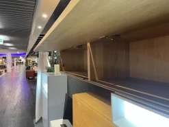 Hülsta Wohnwände & Tv-Lowboards|Wohnwand Tetrim A Korpus Und Front Lack Reinweiß Weiß Und Eiche Natur Rahmen Silberfarbig Mit LED Beleuchtung