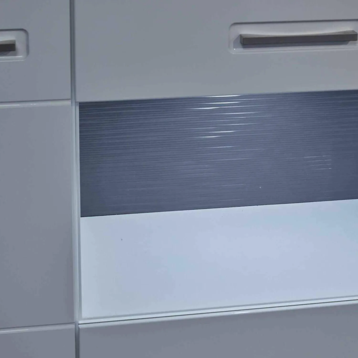 MCA Wohnwände & Tv-Lowboards|Wohnwand Trento Weiß Hochglanz mit LED Power Spot