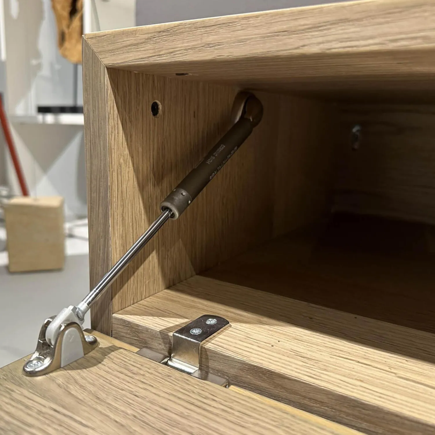 Presotto Wohnwände & Tv-Lowboards|Wohnwand Untergestell Furniert Rovere Avana Gestellfuß Antracite Lackiert