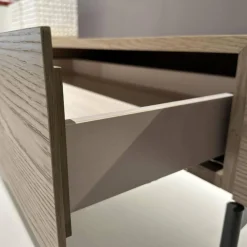 Presotto Wohnwände & Tv-Lowboards|Wohnwand Untergestell Furniert Rovere Avana Gestellfuß Antracite Lackiert