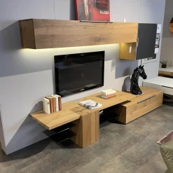 Voglauer Wohnwände & Tv-Lowboards|Wohnwand V-Alpin Eiche Altholz Glas Anthrazit