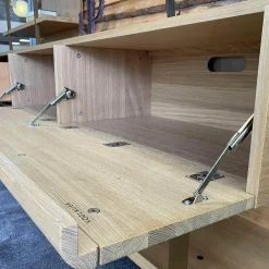 Voglauer Wohnwände & Tv-Lowboards|Wohnwand V-Cube Living Wildeiche Rustico mit Beleuchtung