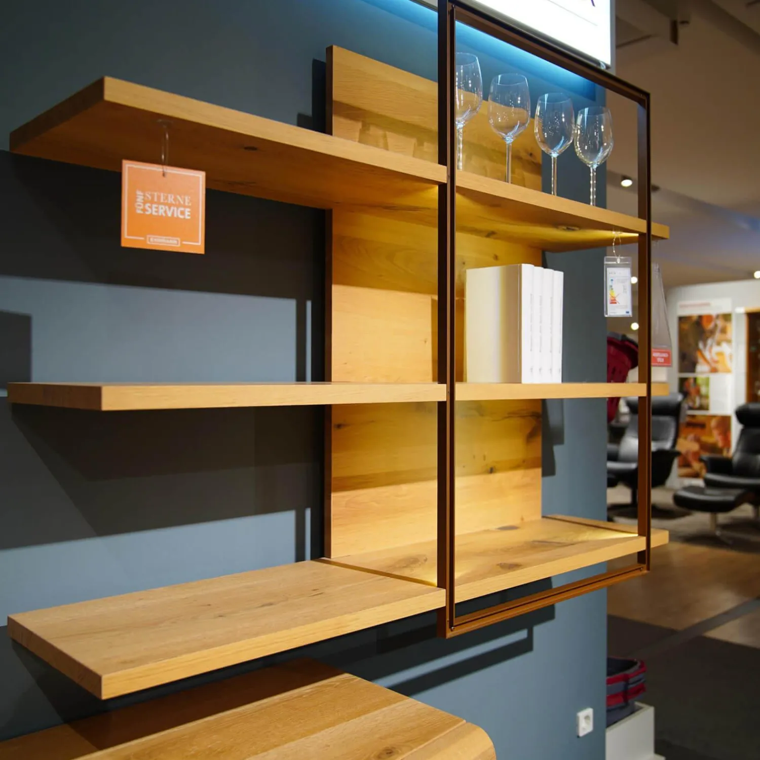 Voglauer Wohnwände & Tv-Lowboards|Wohnwand Vcuben Wildeiche Rustiko Mit LED-Beleuchtung