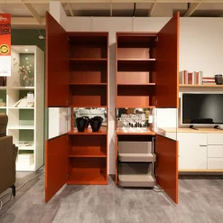 Rietberger Möbelwerke Wohnwände & Tv-Lowboards|Wohnwand Vienna 35 35009 Lack Ziegelrot Rot Und Lack Grau Inklusive Beleuchtung