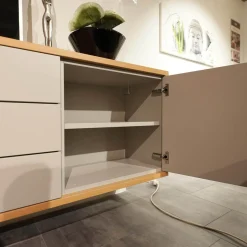 Rietberger Möbelwerke Wohnwände & Tv-Lowboards|Wohnwand Vienna 35 35009 Lack Ziegelrot Rot Und Lack Grau Inklusive Beleuchtung