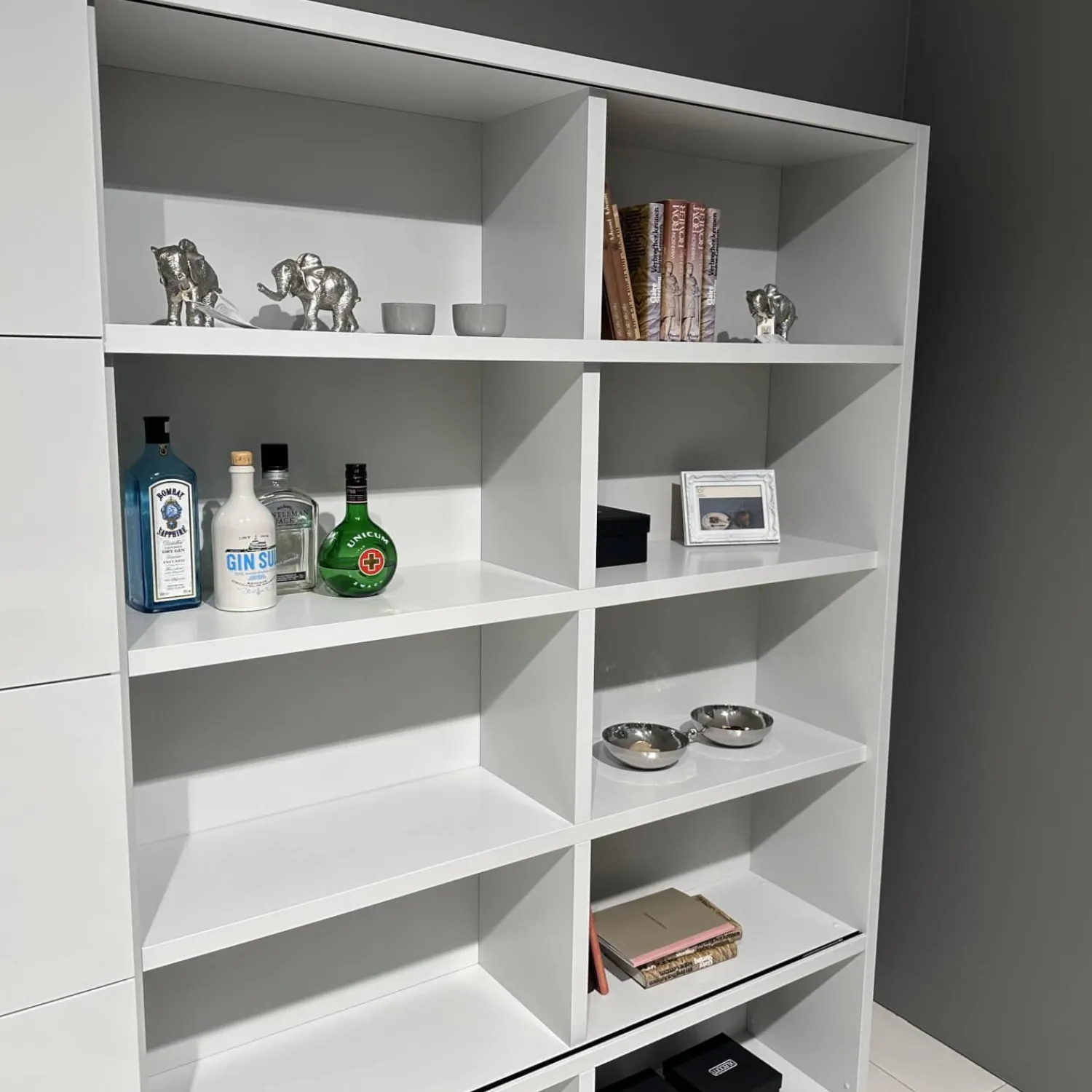 Kettnaker Wohnwände & Tv-Lowboards|Wohnwand Vita Lack Grauweiß Matt Und Hochglanz Mit Schiebetüren Ohne Deko