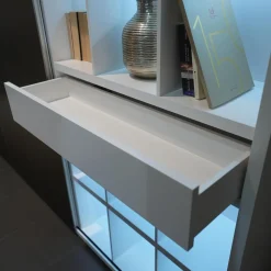 Kettnaker Wohnwände & Tv-Lowboards|Wohnwand Vita Weiß Aluminium Mit Schiebetür Und Innenbeleuchtung