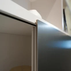 Kettnaker Wohnwände & Tv-Lowboards|Wohnwand Vita Weiß Aluminium Mit Schiebetür Und Innenbeleuchtung