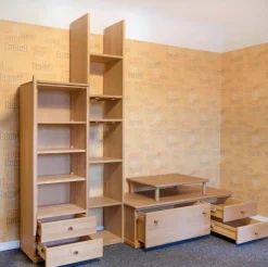 Team 7 Wohnwände & Tv-Lowboards|Wohnwand V-Wand Opus 1 Erle Geölt mit TV-Aufsatz