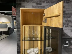 WK Wohnen Wohnwände & Tv-Lowboards|Wohnwand WK 490 Baristo Asteiche Massiv Naturbelassen Geölt Front Rillenoptik Mit LED Beleuchtung