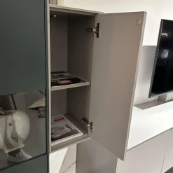 WK Wohnen Wohnwände & Tv-Lowboards|Wohnwand WK 419 Intono Lack 494 Matt Canagrau Und 433 Matt Blaugrün Mit Beleuchtung