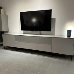 WK Wohnen Wohnwände & Tv-Lowboards|Wohnwand WK 419 Intono Lack 494 Matt Canagrau Und 433 Matt Blaugrün Mit Beleuchtung