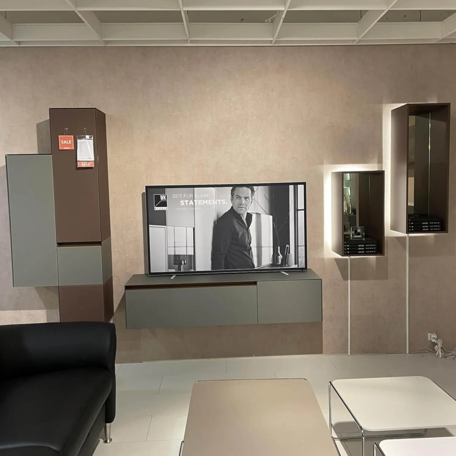 WK Wohnen Wohnwände & Tv-Lowboards|Wohnwand WK 430 Majestro Lack Matt Dust Und Burgund Glas Matt Dust Und Burgund