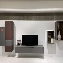 WK Wohnen Wohnwände & Tv-Lowboards|Wohnwand WK 430 Majestro Lack Matt Dust Und Burgund Glass Matt Dust Und Burgund