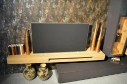 WK Wohnen Wohnwände & Tv-Lowboards|Wohnwand WK 456 MDF Lack Braun Wildeiche Bianco