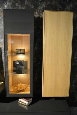 WK Wohnen Wohnwände & Tv-Lowboards|Wohnwand WK 456 MDF Lack Braun Wildeiche Bianco