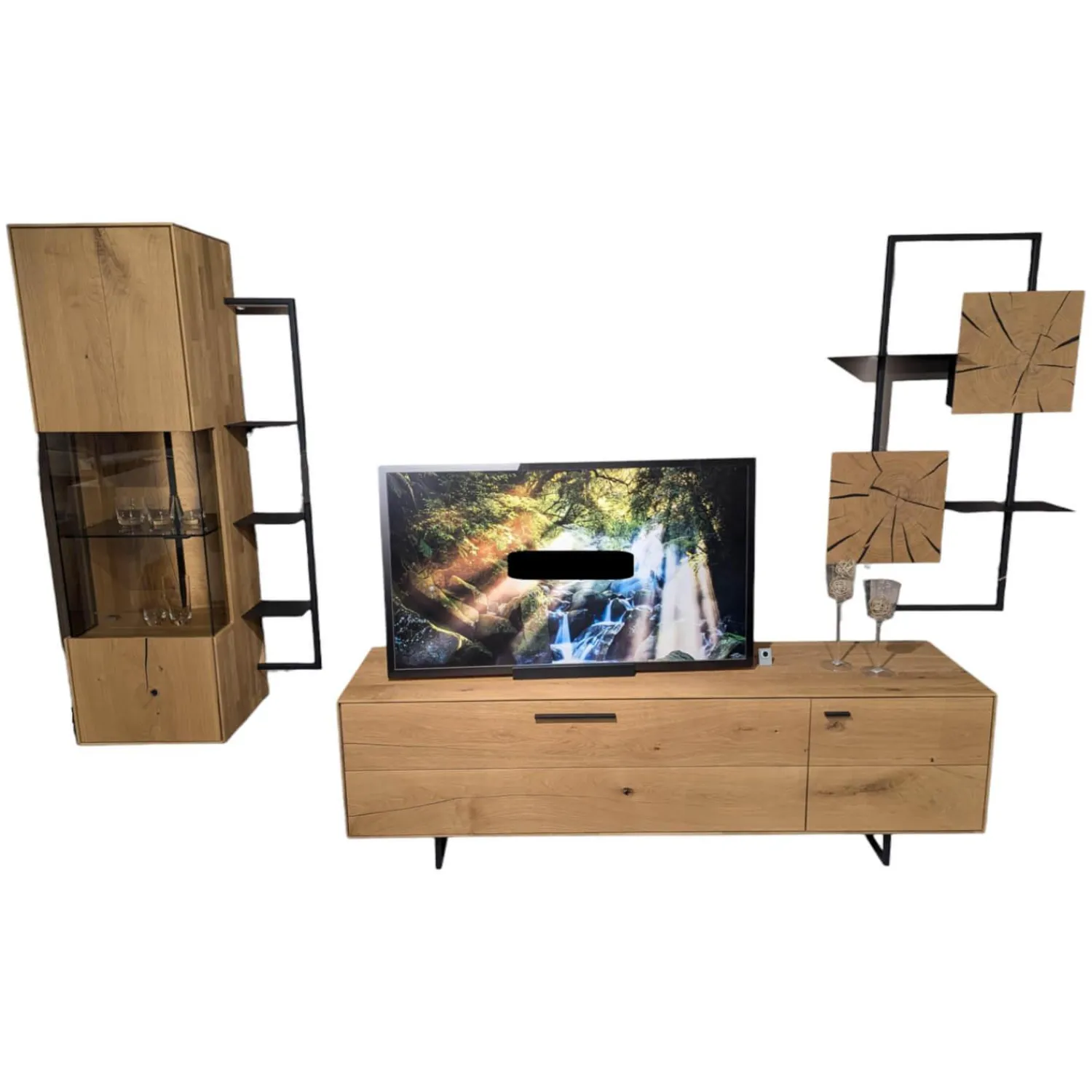 Wöstmann Wohnwände & Tv-Lowboards|Wohnwand WM 1880 Wildeieche Massiv