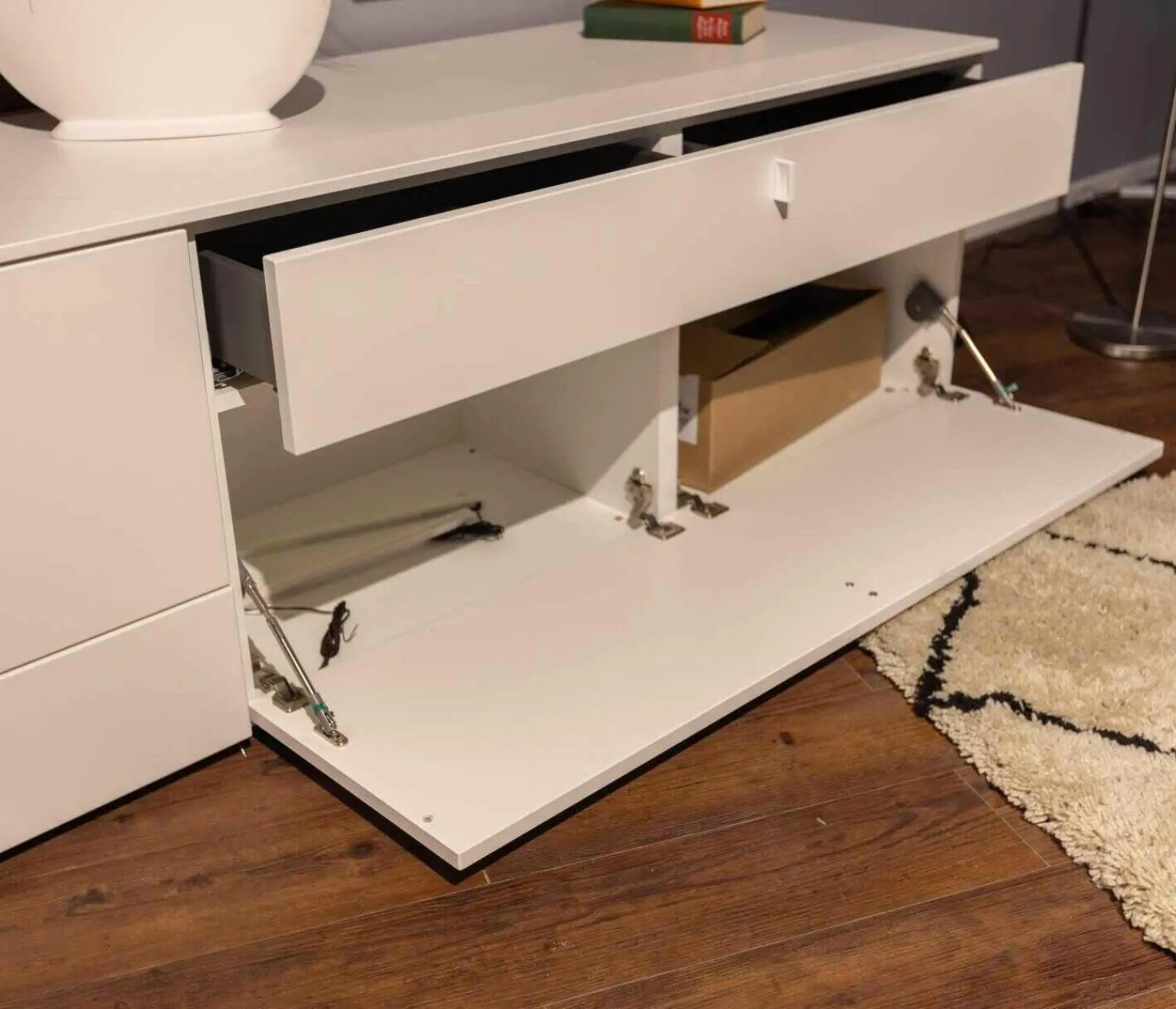 Venjakob Wohnwände & Tv-Lowboards|Wohnwand X1 Kombi X150-3736L Lack Schiefergrau Matt