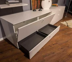 Venjakob Wohnwände & Tv-Lowboards|Wohnwand X1 Kombi X150-3736L Lack Schiefergrau Matt