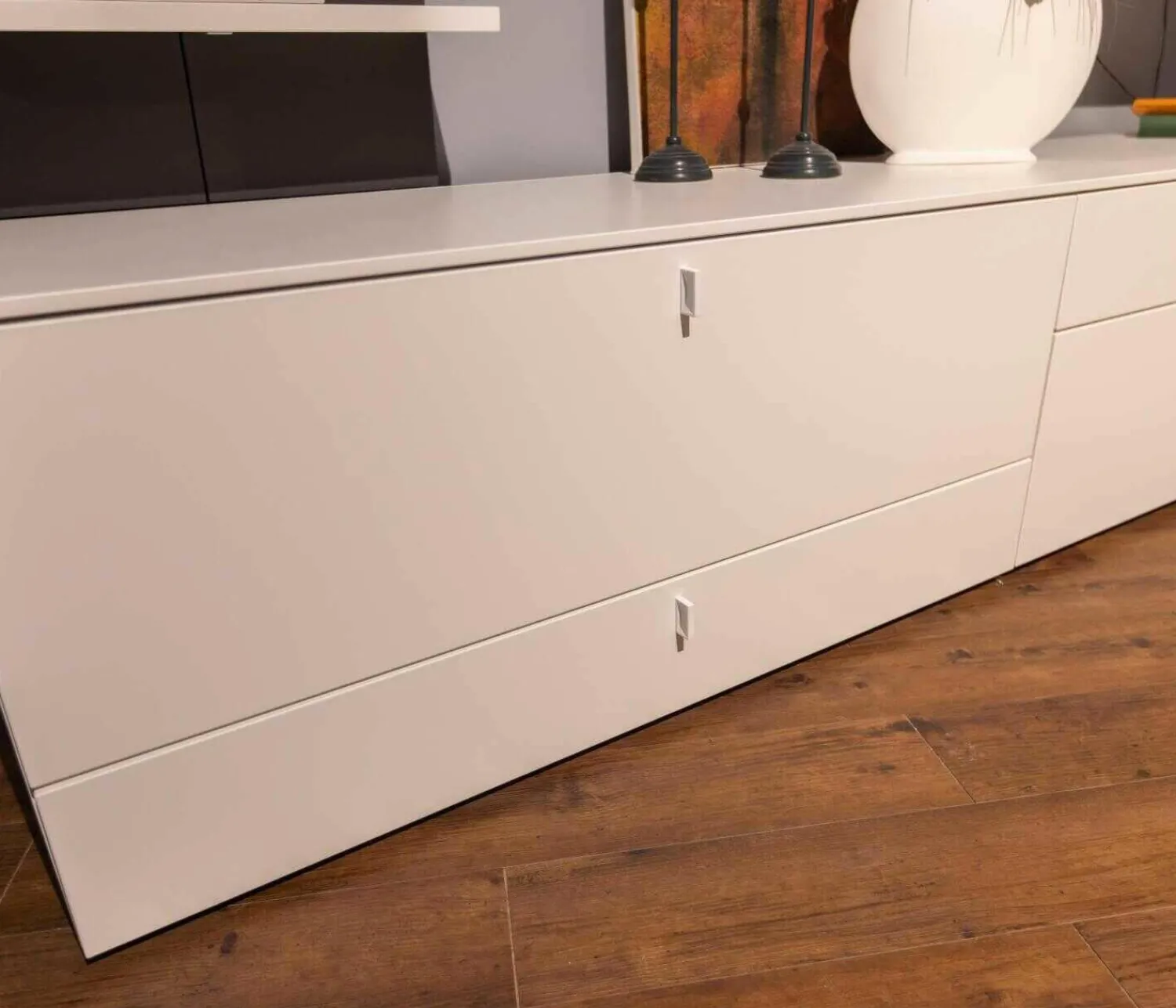 Venjakob Wohnwände & Tv-Lowboards|Wohnwand X1 Kombi X150-3736L Lack Schiefergrau Matt