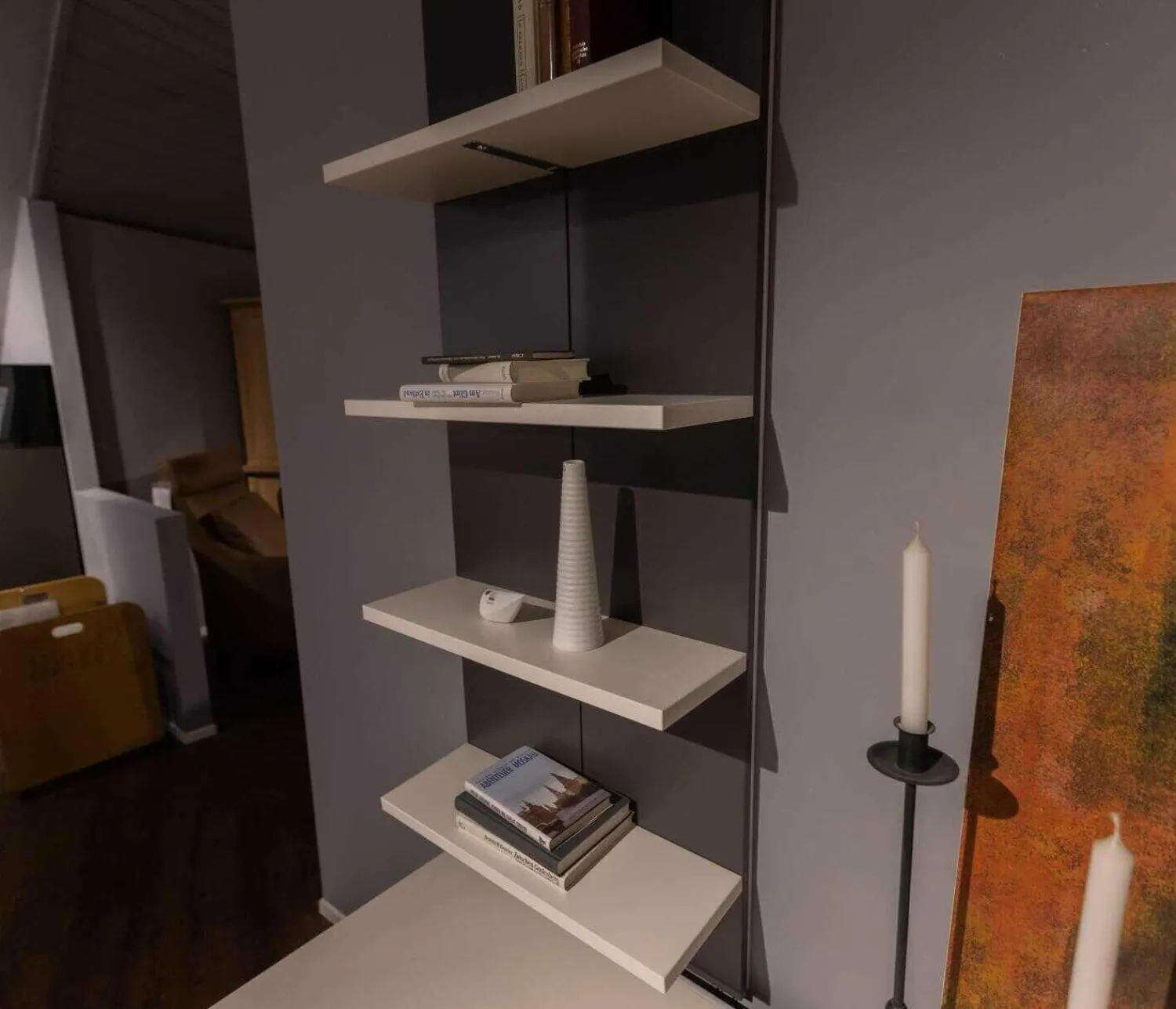 Venjakob Wohnwände & Tv-Lowboards|Wohnwand X1 Kombi X150-3736L Lack Schiefergrau Matt