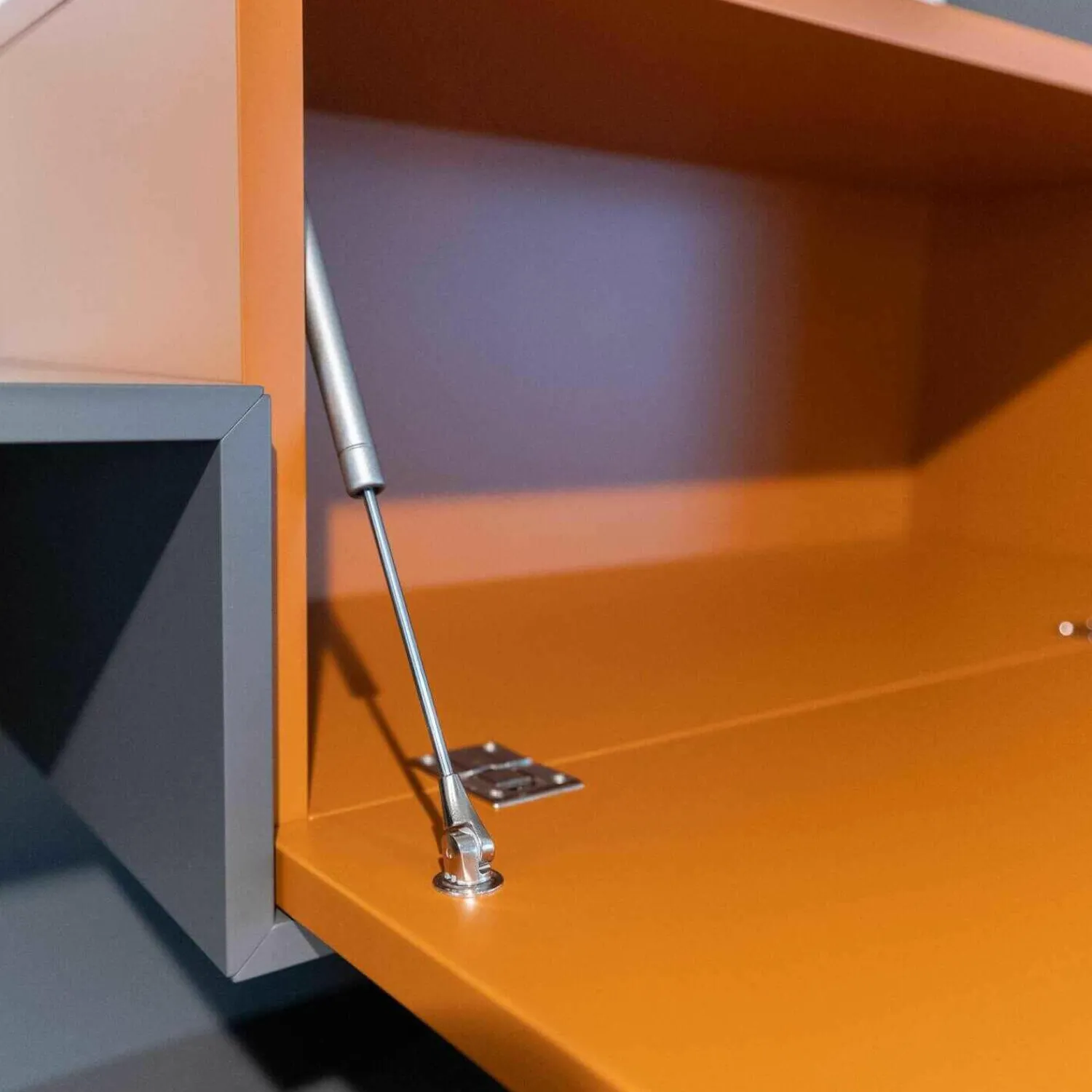 San Giacomo Wohnwände & Tv-Lowboards|Wohnwandgestaltung San Lampo Matt Lack Anthrazit Braun