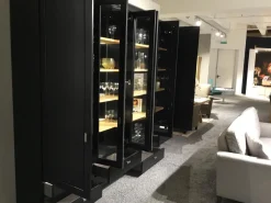 Musterring Wohnwände & Tv-Lowboards|Wohnwandkombination Korsika Vorschlag 52968 Lack Schwarz Einlegeböden Eiche Sand Mit LED Beleuchtung