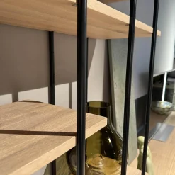 Anrei Wohnwände & Tv-Lowboards|Wohnwandkombination Lina Eiche Massiv Gebürstet Weiß Geölt Glas Matt Salbei Mit Schreibplatz